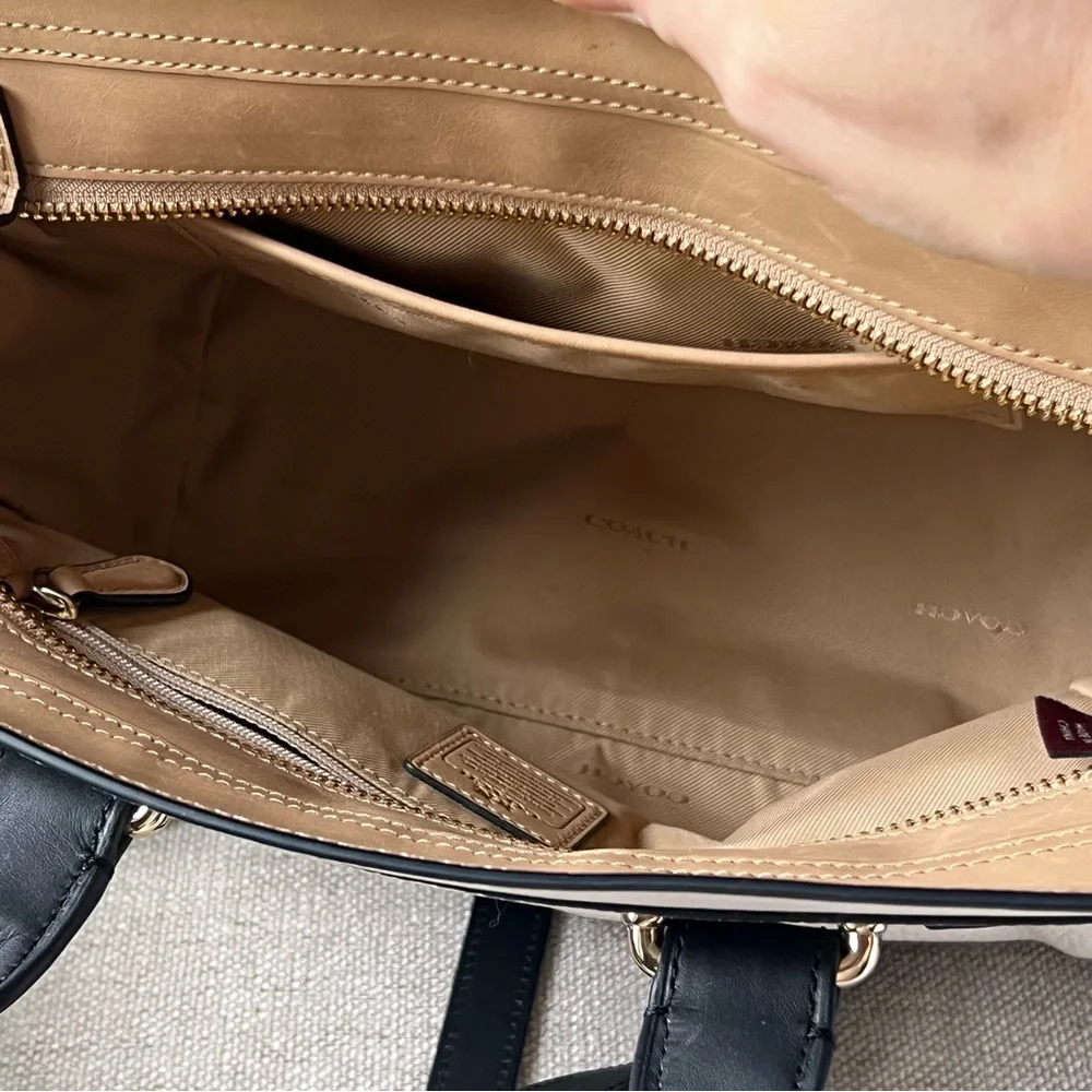 COACH Swagger 27 in Colorblock Light Gold Chalk Multi - Picture 9 of 16